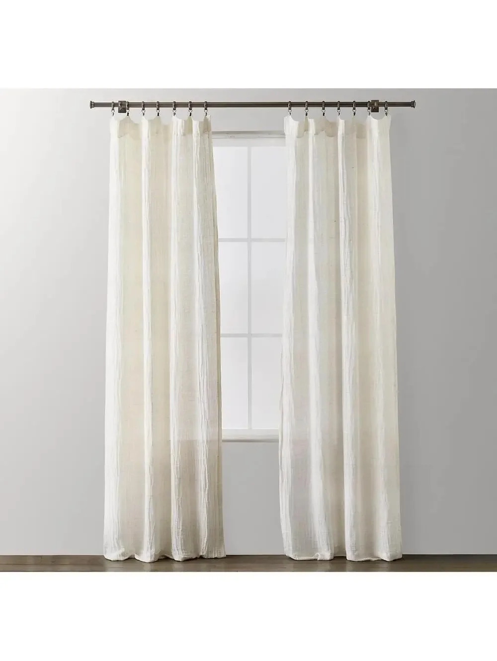 French Linen Blend Gauze Sheer Drapery Panel 50